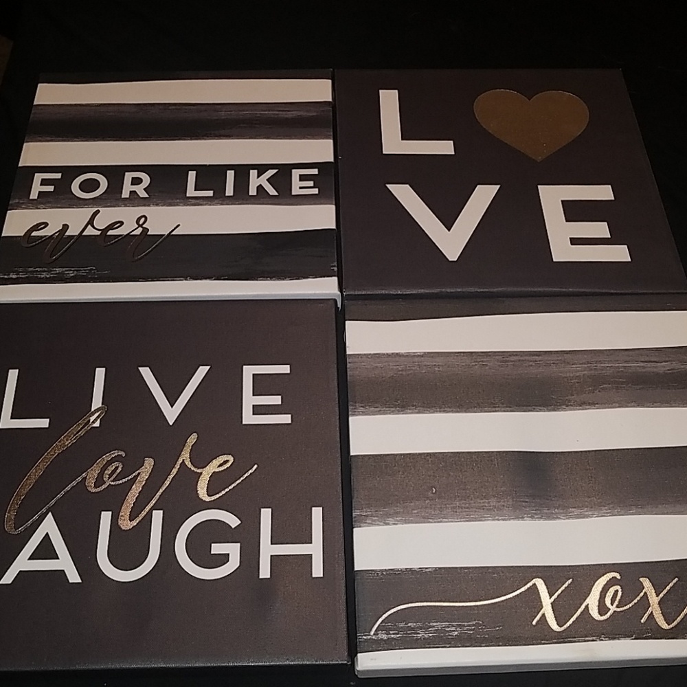 Bebe wall decor' 4 canvas wall pictures